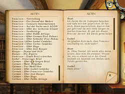 The menu item 'documents' files all dialogues