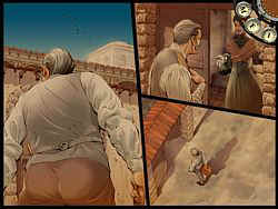 The wonderfully drawn comic strip like cutscenes are not animated