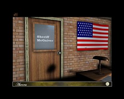 Tja - wenn die US-Flagge schon so gro� gezeigt wird, da mu� man einfach nachz�hlen: es sind nur 46 Sterne! Im Jahre 1947 m��ten es aber 48 sein - ein Fehler oder haben wir einen Zeitsprung in die Vergangenheit gemacht?