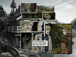 Viele Informationen erh�lt man �ber die schnell wechselnden Comic-Panels, was eine hohe Konzentration erfordert 