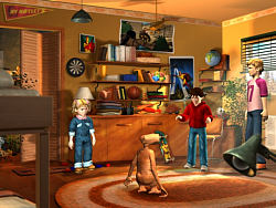 Michael, Gertie und Elliot helfen E.T.