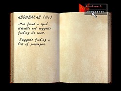 Abdoullah macht sich zu den Hauptverd�chtigen Notizen