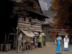 The woman on the right side is the official matchmaker of the village