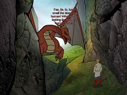 The dragon is blocking the way