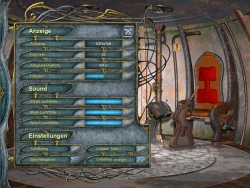 Das Optionsmen� (Hauptmen� im Hintergrund)