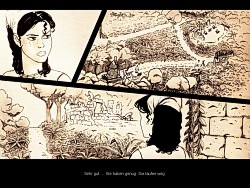 Comic style cutscene