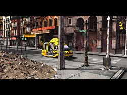 Mit dem Satcar bewegt sich Peter durch New York