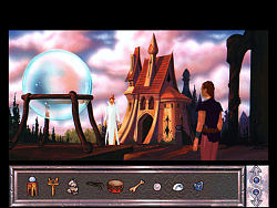 The world of the elves on a flying island