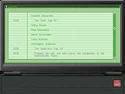 The notepad in the PDA notes down all important happenings automatically