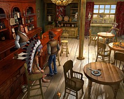 The saloon - the town's meeting point