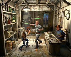 Fist fighting to help the sheriff