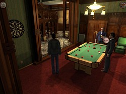 Der Doktor und Richter Wargrave vertreiben sich die Zeit mit einer Partie Snooker